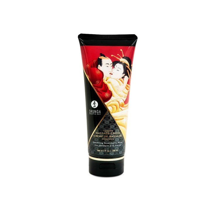 SHUNGA KISSABLE MASSAGE CREAM FRESAS CON CHAMPAGNE