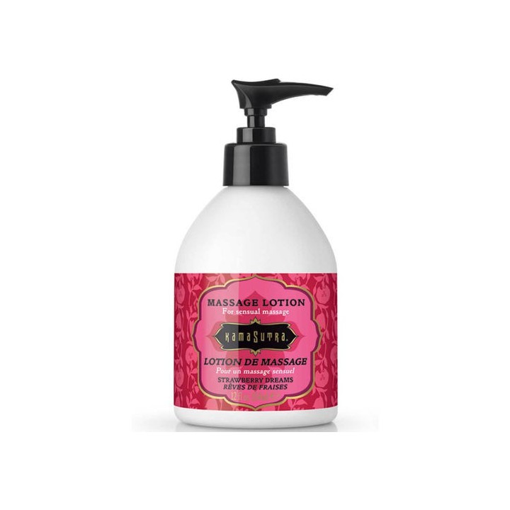 KAMASUTRA MASSAGE LOTION STRAWBERRY CREMA MASAJE FRESA 295ML. agotado temporalmente