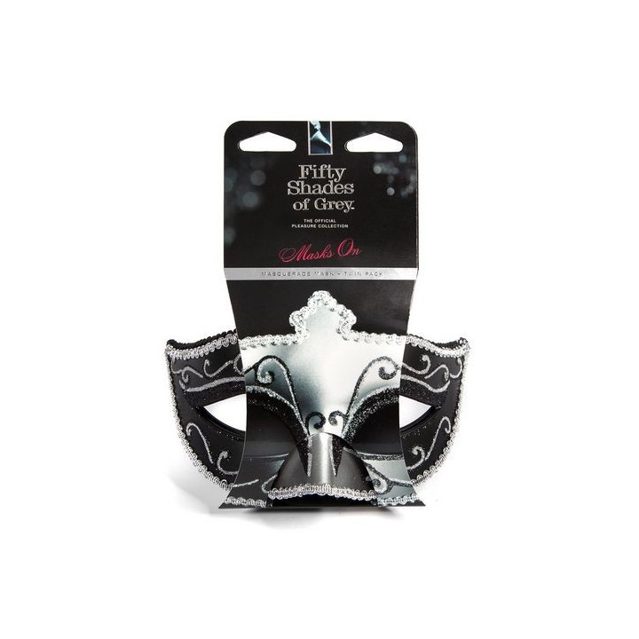 FIFTY SHADES OF GREY MASQUERADE MASK SET 2 MASCARAS