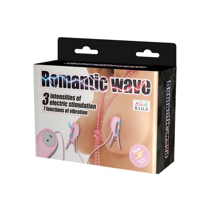 ROMANTIC WAVE PINZAS CON VIBRACIÓN Y ELECTROSHOCK agotado temporalmente