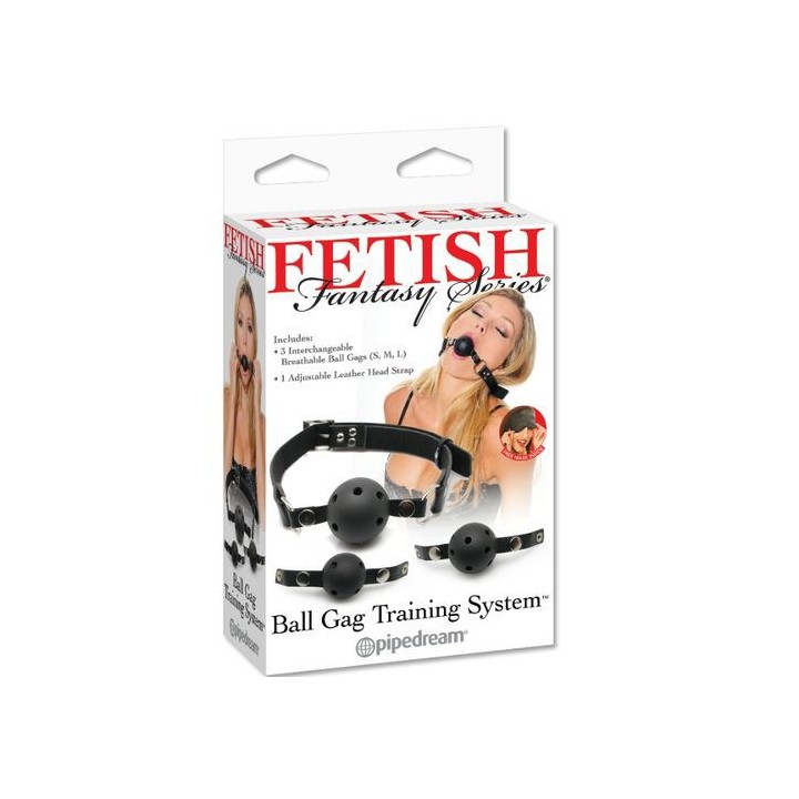 FETISH BALL GAG TRAINING SYSTEM-SET MORDAZAS