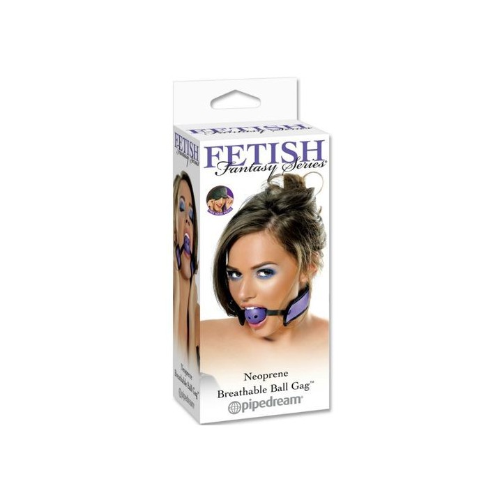 FETISH NEOPRENE BREATHABLE BALL GAG - MORDAZA NEOPRENO
