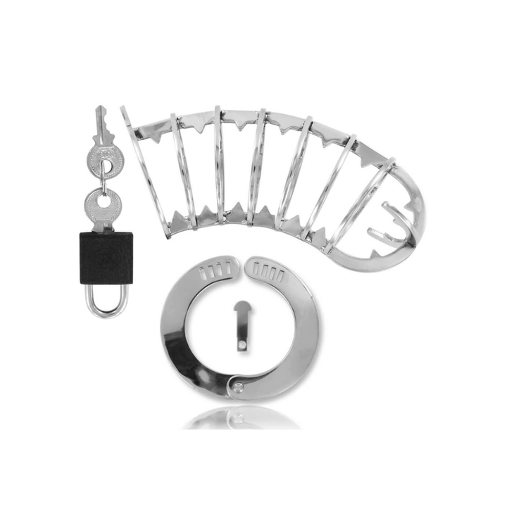METALHARD SPIKED CHASTITY CAGE- JAULA CASTIDAD 14CM.