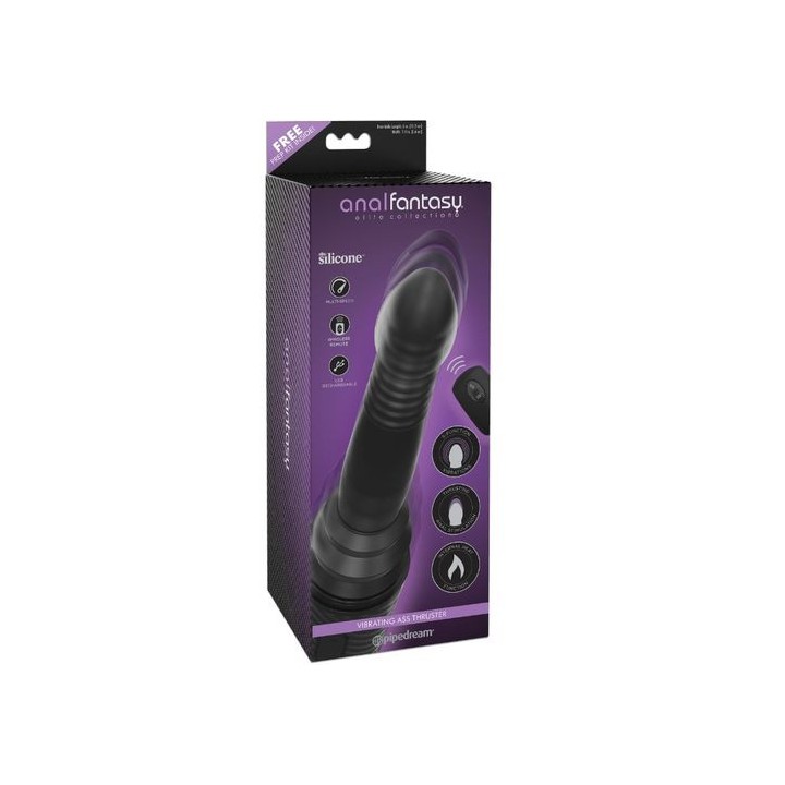 VIBRADOR ANAL SISTEMA ARRIBA & ABAJO RECARGABLE SILICONA VIBRATING ASS THRUSTER DILDO