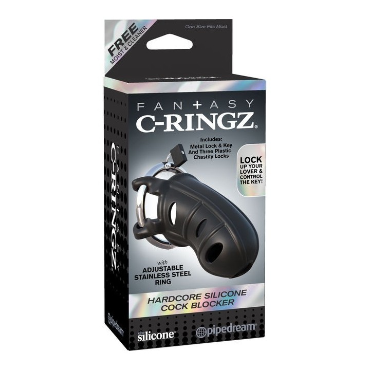 C-RINGZ HARDCORE SILICONE COCK BLOCKER - JAULA