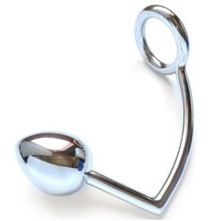 METALHARD COCKRING WITH ANAL BEAD 45MM.