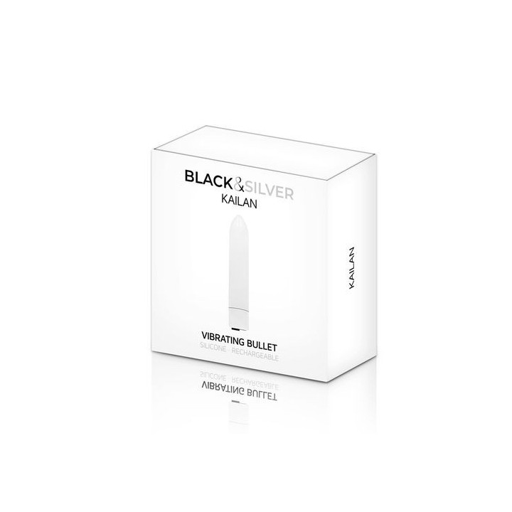 BLACK & SILVER VIBRATING BULLET BALA RECARGABLE USB