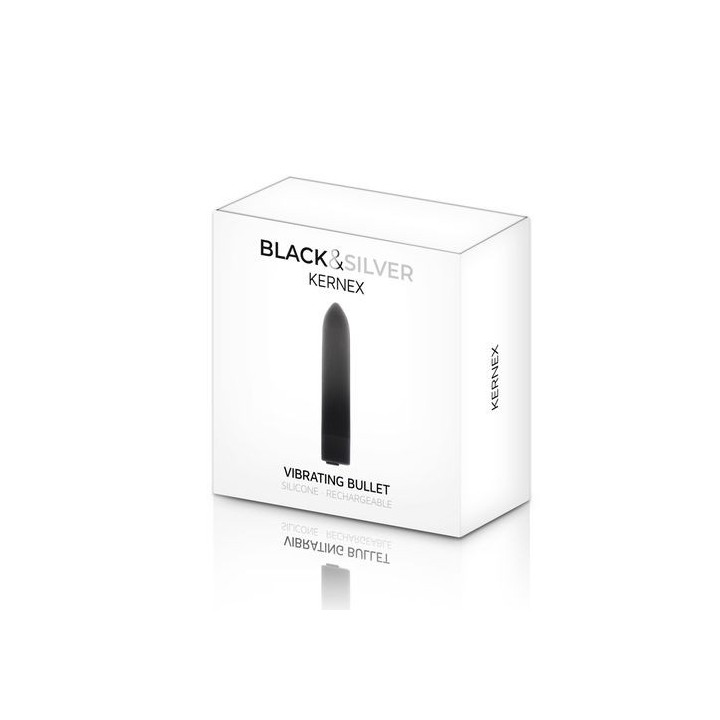 BLACK & SILVER VIBRATING BULLET KERNEX