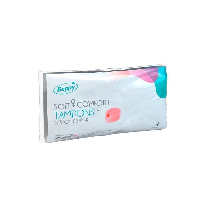 BEPPY TAMPONS WITHOUT STRING TAMPONES LUBRICADOS 4UDS.