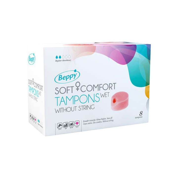 SOFT COMFORT TAMPONS WET TAMPONES LUBRICADOS 8UDS.