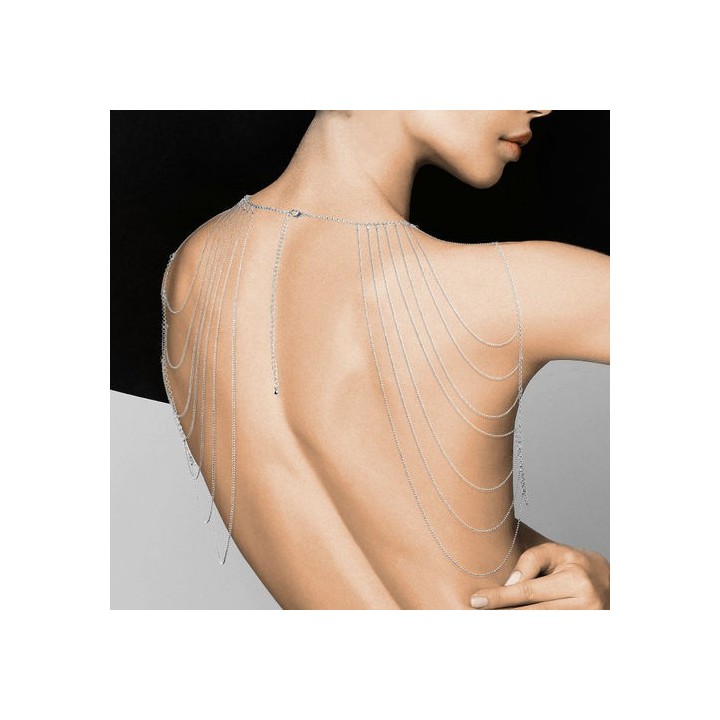 BIJOUX METALLIC CHAIN SHOULDER SILVER-JOYA PARA HOMBROS PLATEADA