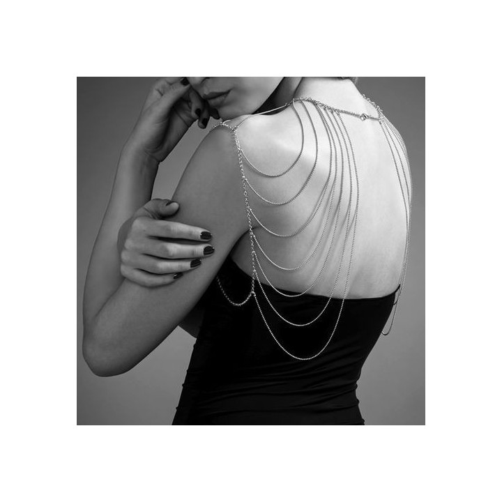 BIJOUX METALLIC CHAIN SHOULDER SILVER-JOYA PARA HOMBROS PLATEADA