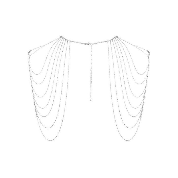 BIJOUX METALLIC CHAIN SHOULDER SILVER-JOYA PARA HOMBROS PLATEADA