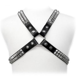 LEATHER BODY PYRAMIDE STUD HARNESS ARNES CHICO