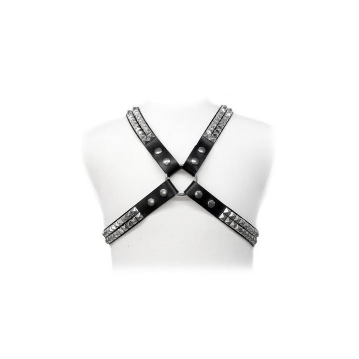 LEATHER BODY PYRAMIDE STUD HARNESS ARNES CHICO