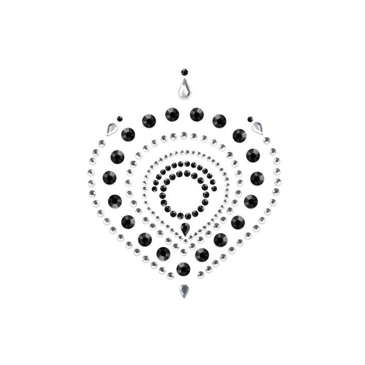 BIJOUX INDISCRETS FLAMBOYANT CUBRE PEZONES NEGRO/PLATA