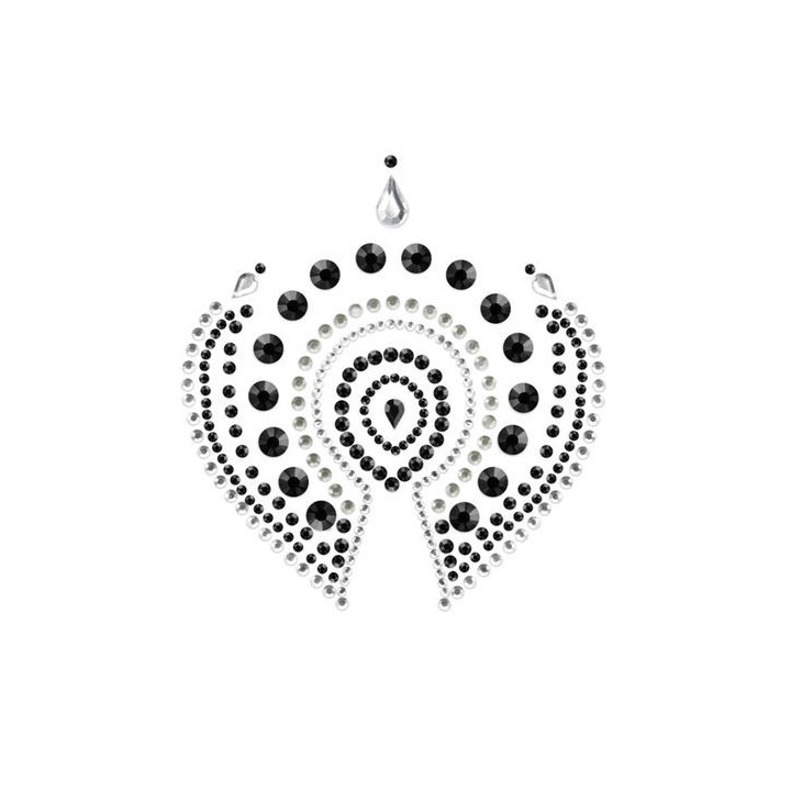 BIJOUX INDISCRETS FLAMBOYANT CUBRE PEZONES NEGRO/PLATA