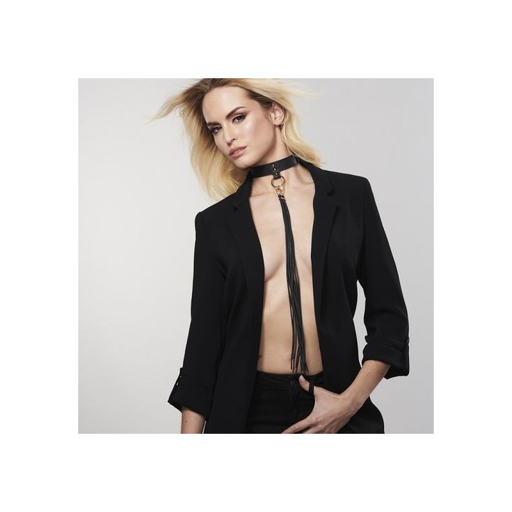 BIJOUX TASSEL CHOKER BLACK COLLAR DE FLECOS
