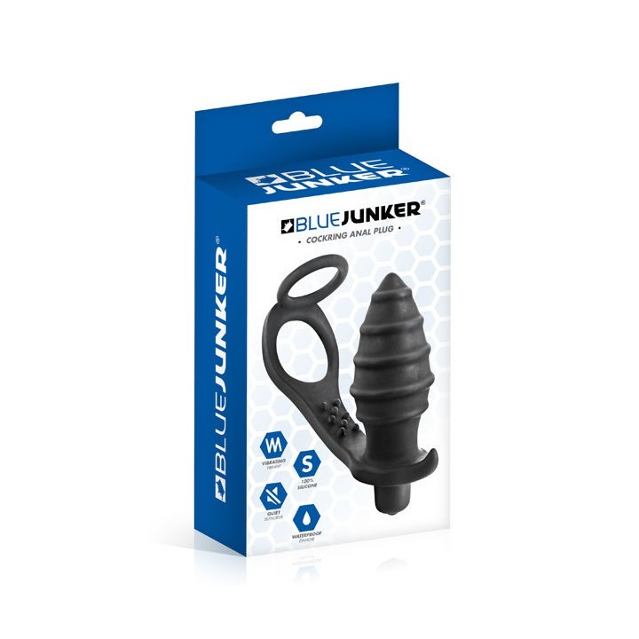 BLUE JUNKER COCKRING ANAL PLUG VIBE