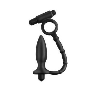 ANAL FANTASY ASS-KICKER WITH COCKRING ANILLO Y PLUG VIBRADOR