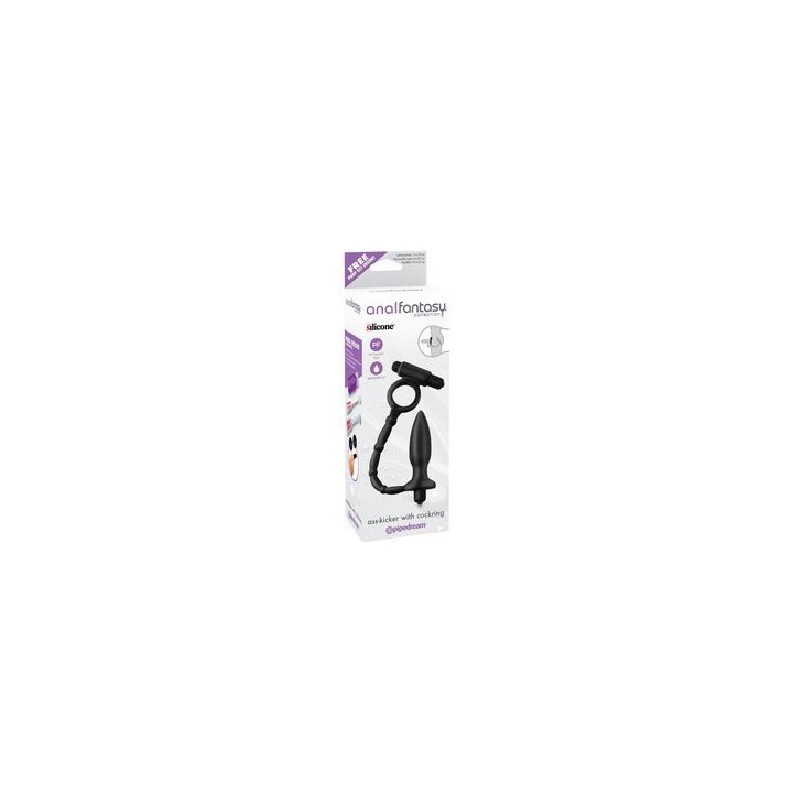 ANAL FANTASY ASS-KICKER WITH COCKRING ANILLO Y PLUG VIBRADOR
