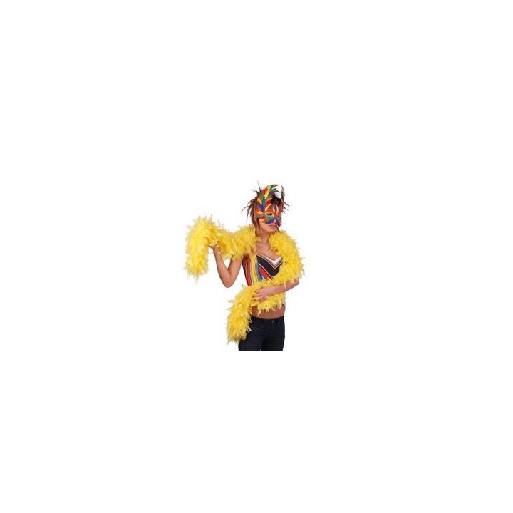 YELLOW FEATHER BOA PLUMAS AMARILLO