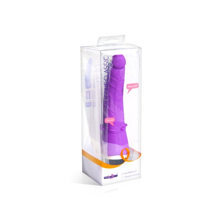 CLASSIC SILICONE PURPLE SLIM VIBRADOR