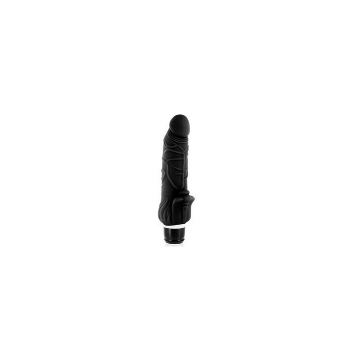 VIBRADOR REALISTA NEGRO DE SILICONA 7 FUNCIONES