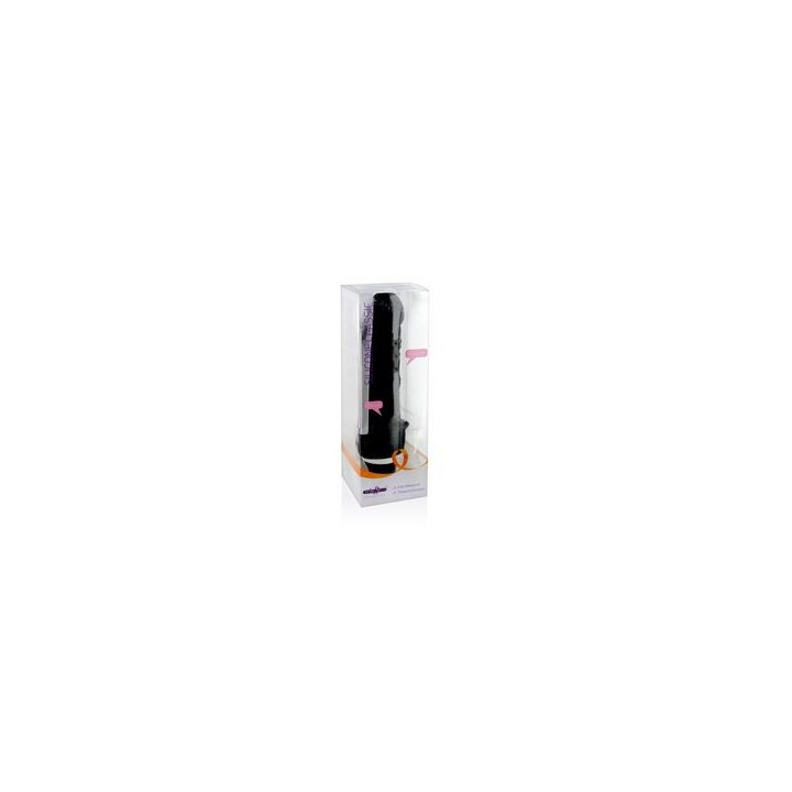 VIBRADOR REALISTA NEGRO DE SILICONA 7 FUNCIONES