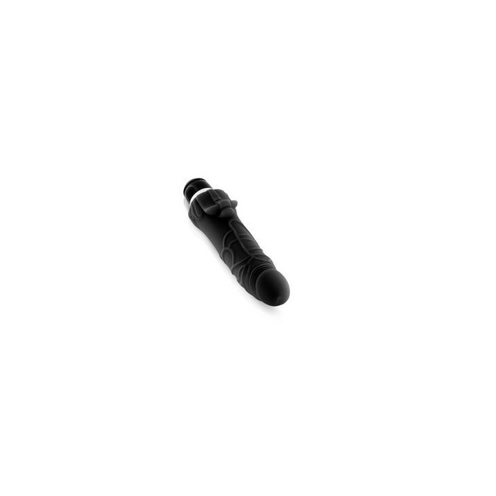 VIBRADOR REALISTA NEGRO DE SILICONA 7 FUNCIONES