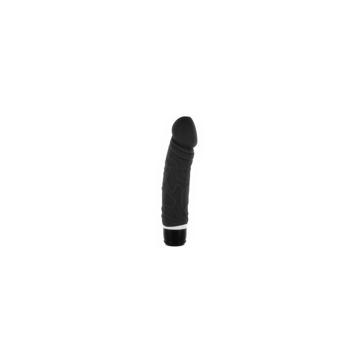 DILDO VIBRADOR NEGRO SILICONA 7 FUNCIONES