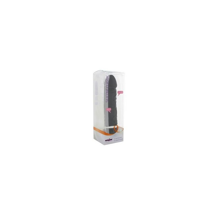 DILDO VIBRADOR NEGRO SILICONA 7 FUNCIONES
