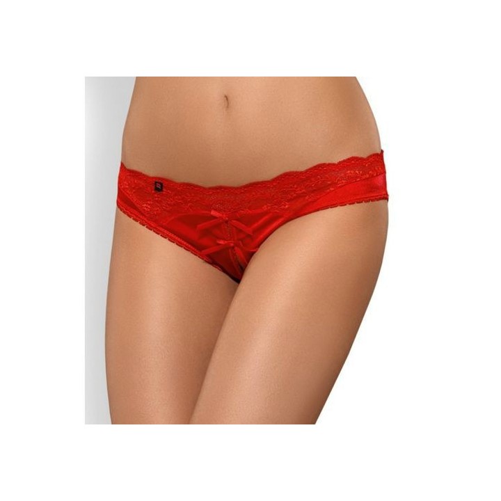 LOVICA CROTCHLESS PANTIES BRAGUITA CON ABERTURA ROJO S/M