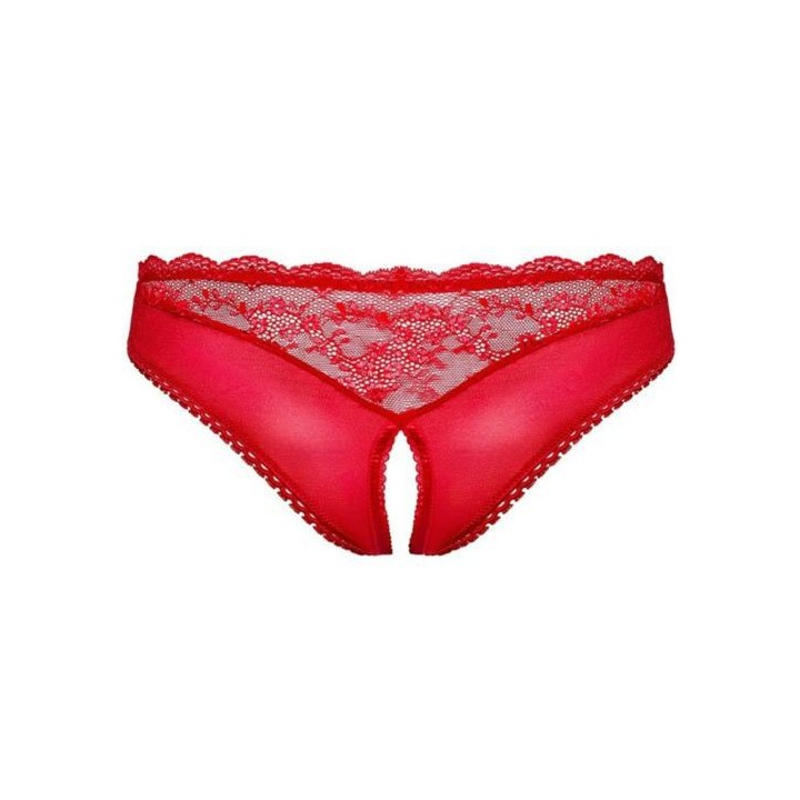 LOVICA CROTCHLESS PANTIES BRAGUITA CON ABERTURA ROJO S/M
