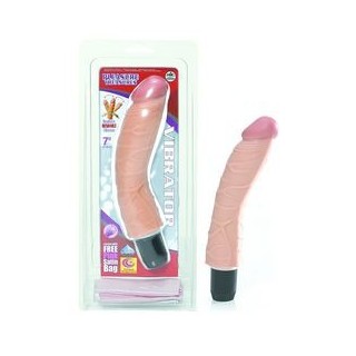 PLEASURE BENDABLE VIBRATOR PENE REALÍSTICO 17.8CM.