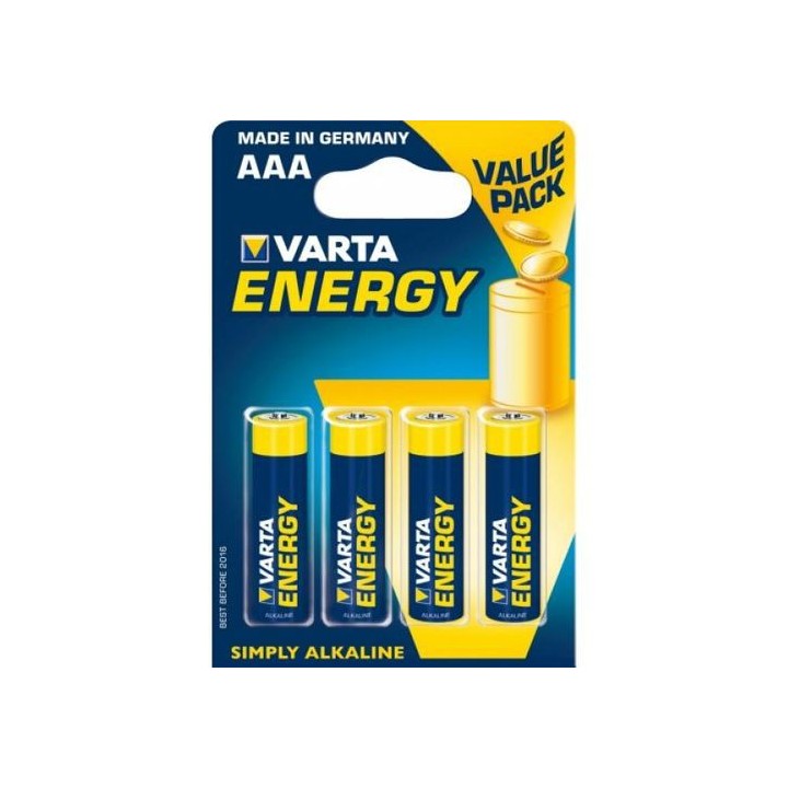 VARTA ENERGY BATTERY PILA ALCALINA AAA LR03