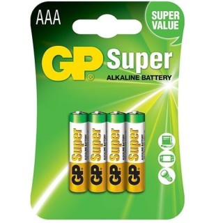 GP SUPER ALKALINE BATTERY PILA AAA LR03 (Agotado temporalmente)