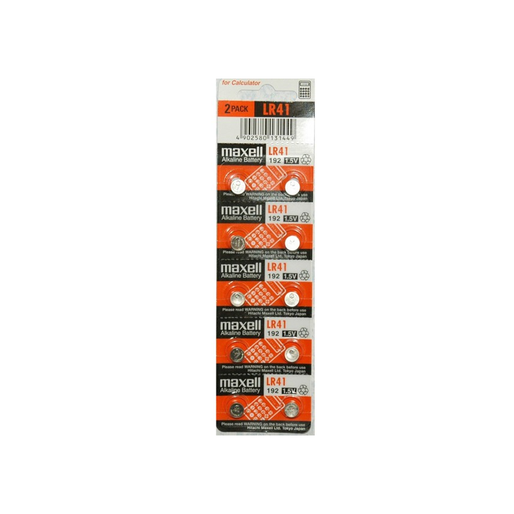 MAXELL ALKALINE BATTERY PILA LR41 AG3 BLISTER 10