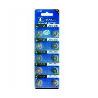 TIANQIU ALKALINE BATTERY PILA BOTÓN LR44 AG13 BLISTER 10 agotado temporalmente
