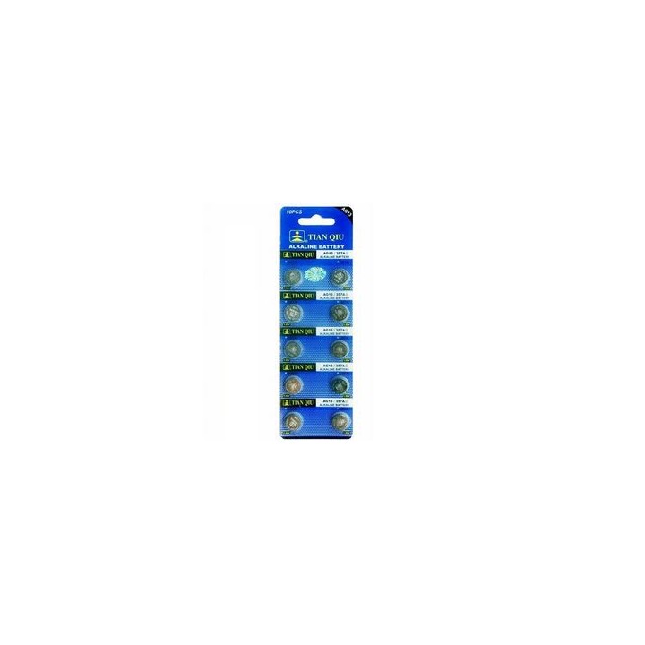 TIANQIU ALKALINE BATTERY PILA BOTÓN LR44 AG13 BLISTER 10 agotado temporalmente