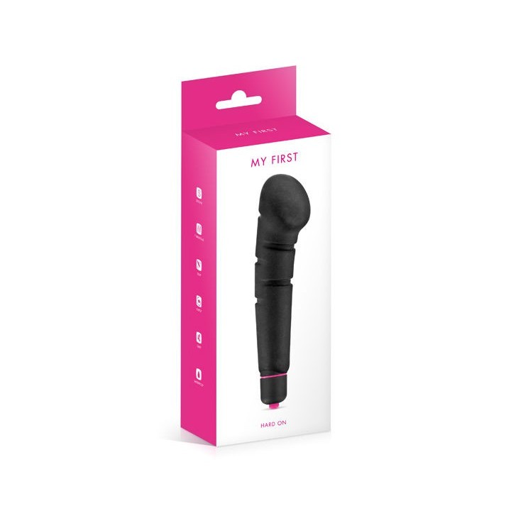MY FIRST HARD ON BLACK VIBRADOR SILICONA