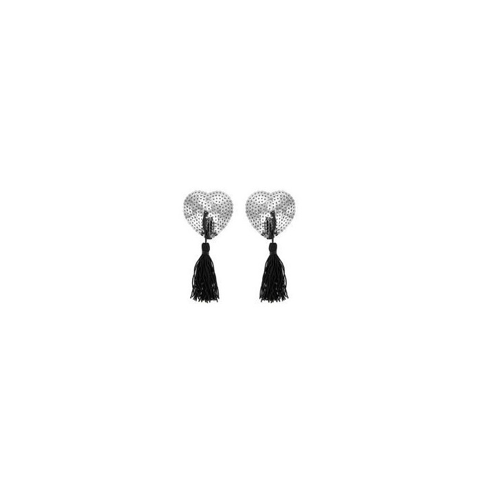 PARIS NIPPLE SILVER PEZONERAS CORAZÓN COLOR PLATA