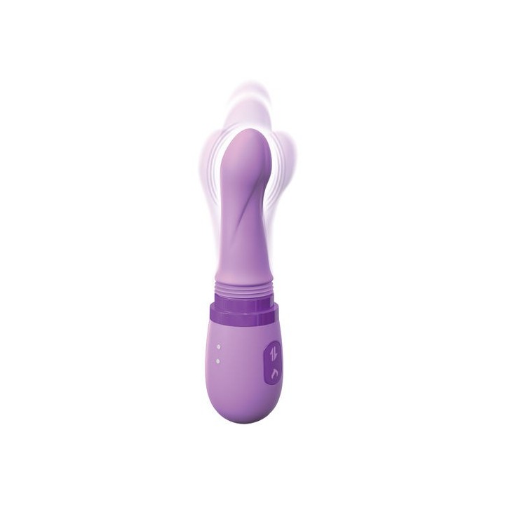 DILDO VIBRADOR CON ROTACIÓN Y FUNCIÓN CALOR RECARGABLE SILICONA