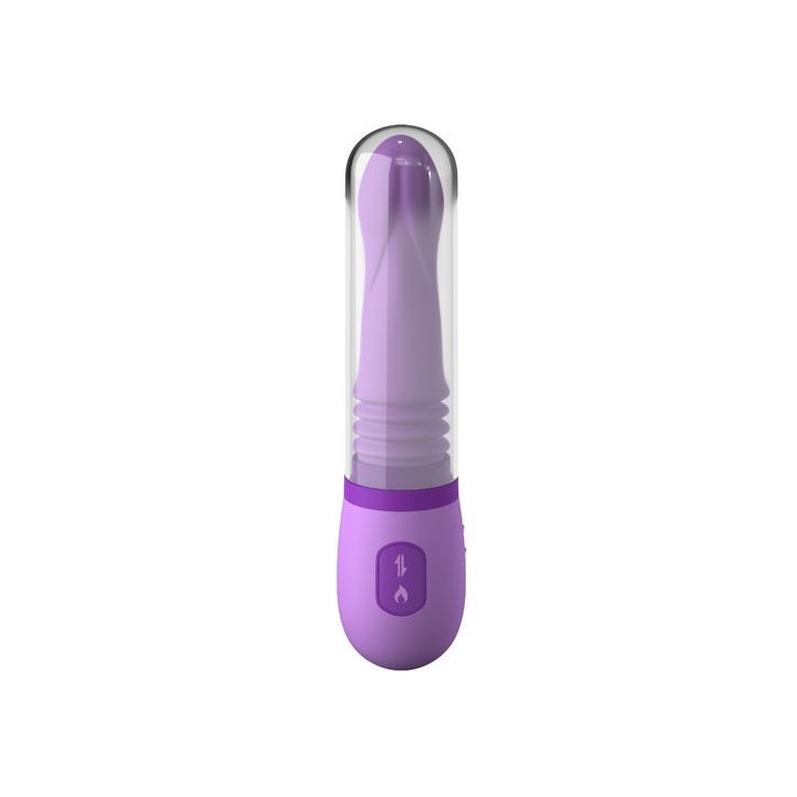 DILDO VIBRADOR CON ROTACIÓN Y FUNCIÓN CALOR RECARGABLE SILICONA