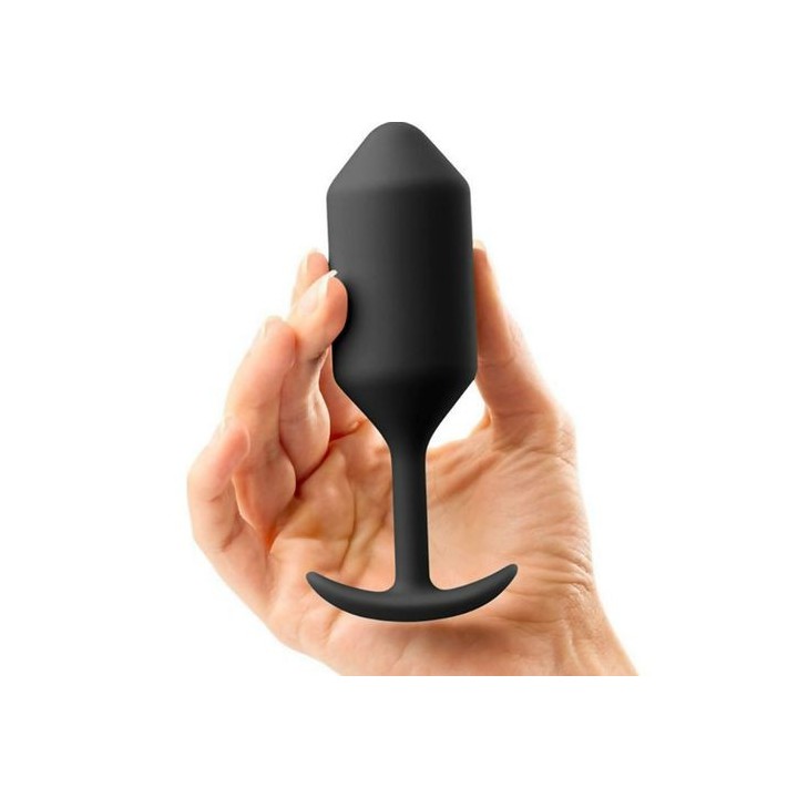 B-VIBE SNUG PLUG 3 BLACK PLUG ANAL SILICONA