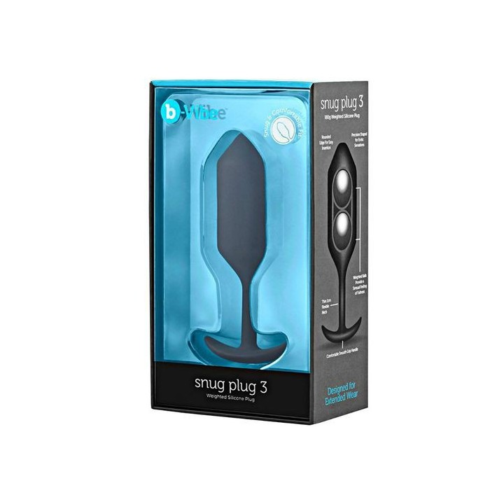 B-VIBE SNUG PLUG 3 BLACK PLUG ANAL SILICONA