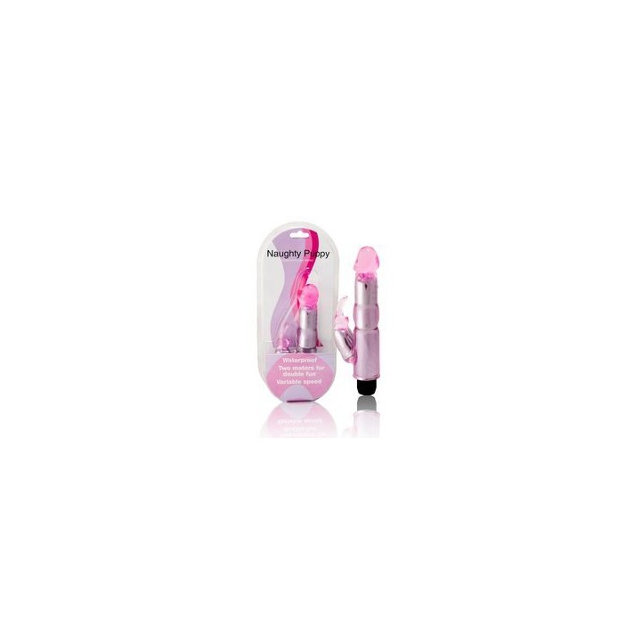 NAUGHTY PUPPY VIBRADOR ESTIMULADOR ROSA