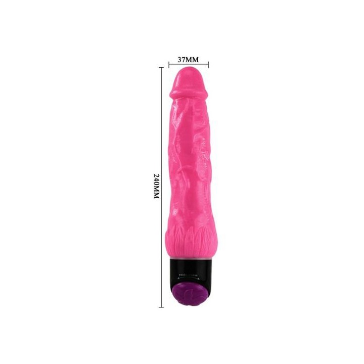 BAILE REALISTIC VIBRATOR PURPLE VIBRADOR 24CM.