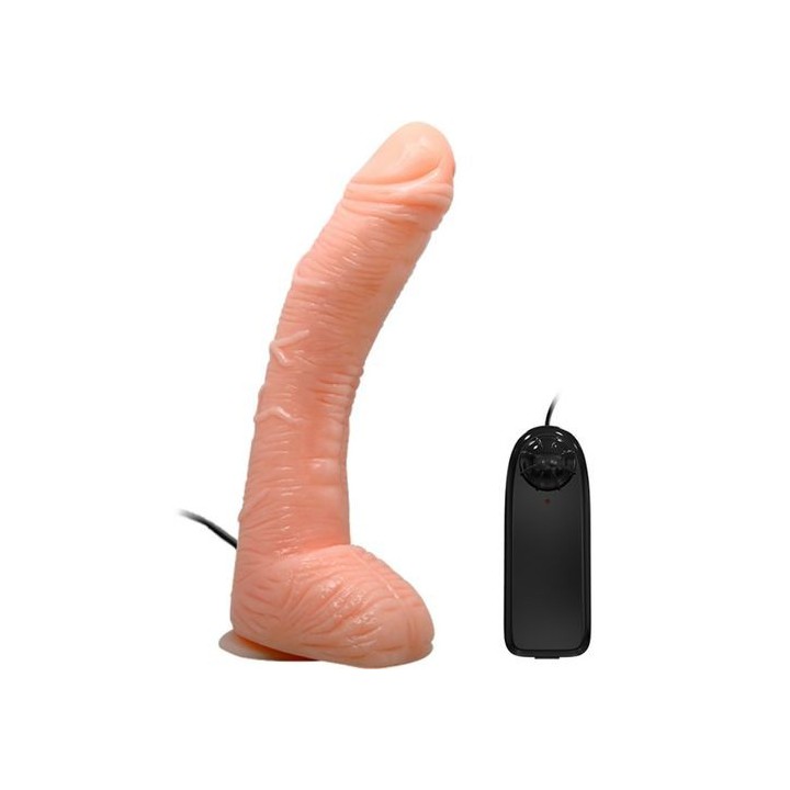PENIS VIBRADOR REALISTICO VENTOSA 27CM.