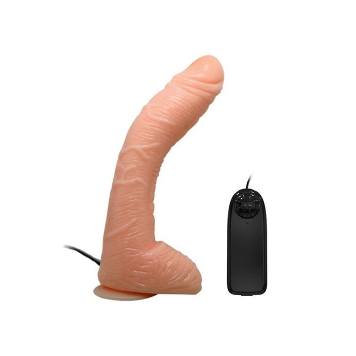 PENIS VIBRADOR REALISTICO VENTOSA 27CM.